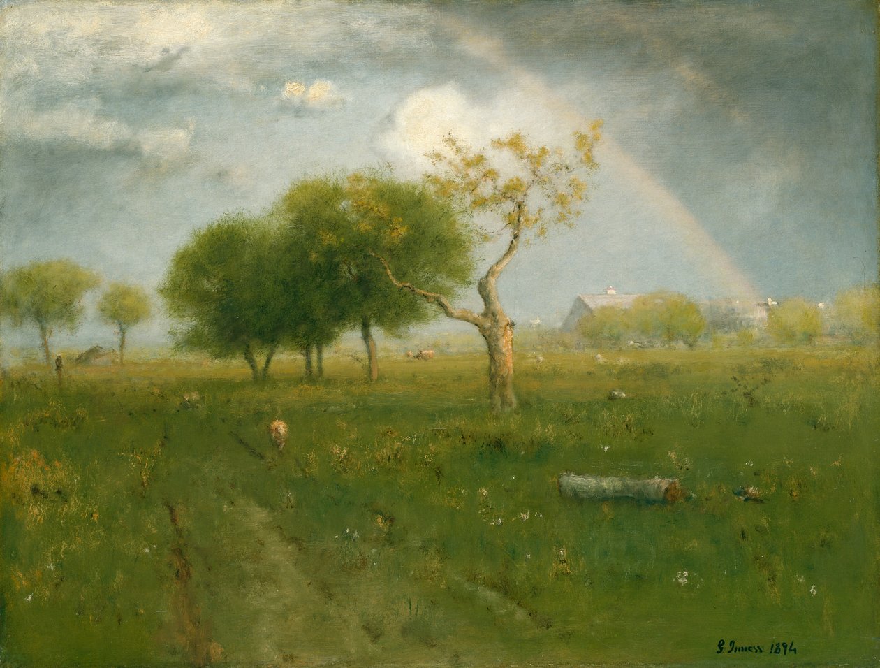 夏天的阵雨之后，1894年。 作者 乔治·英尼斯