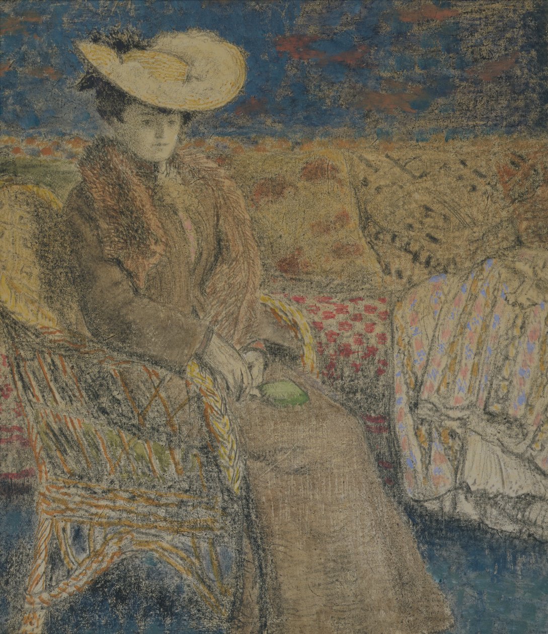坐着的女人，c.1900-06 作者 乔治莱门