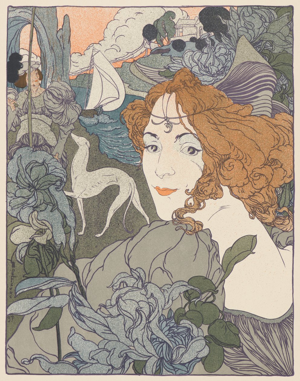 回家，1897年。 作者 乔治·德。火