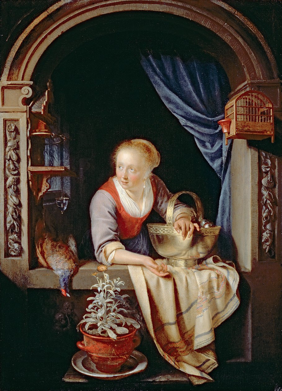 1663年窗口的女人 作者 葛瑞特窦