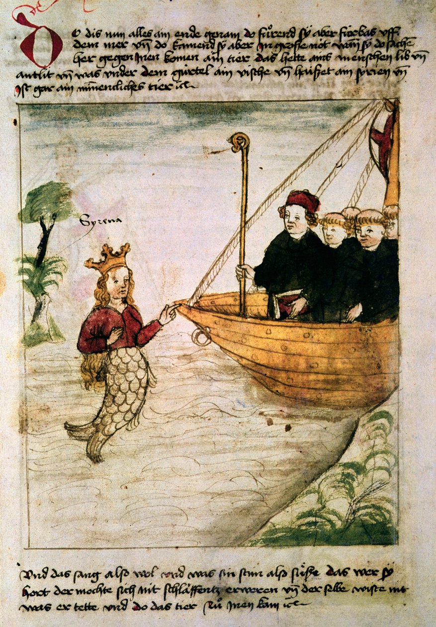 圣布伦丹和导航圣布伦丹住持的德语翻译警笛，c.1476 作者 德国学校
