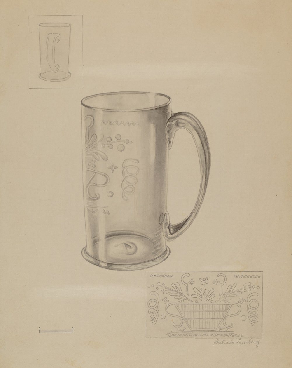 马克杯，约1936年。 作者 格特鲁德·伦伯格