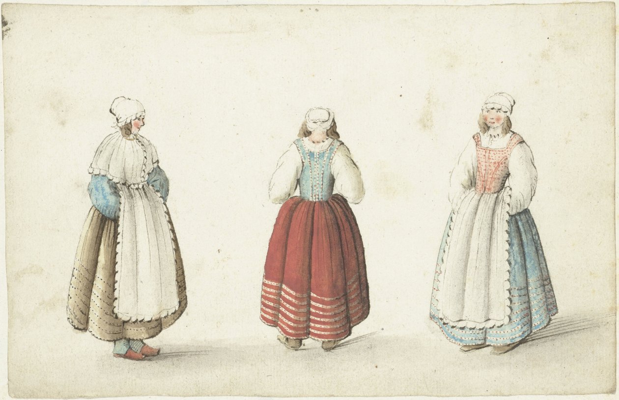 三个站着的女人 作者 Gesina ter Borch