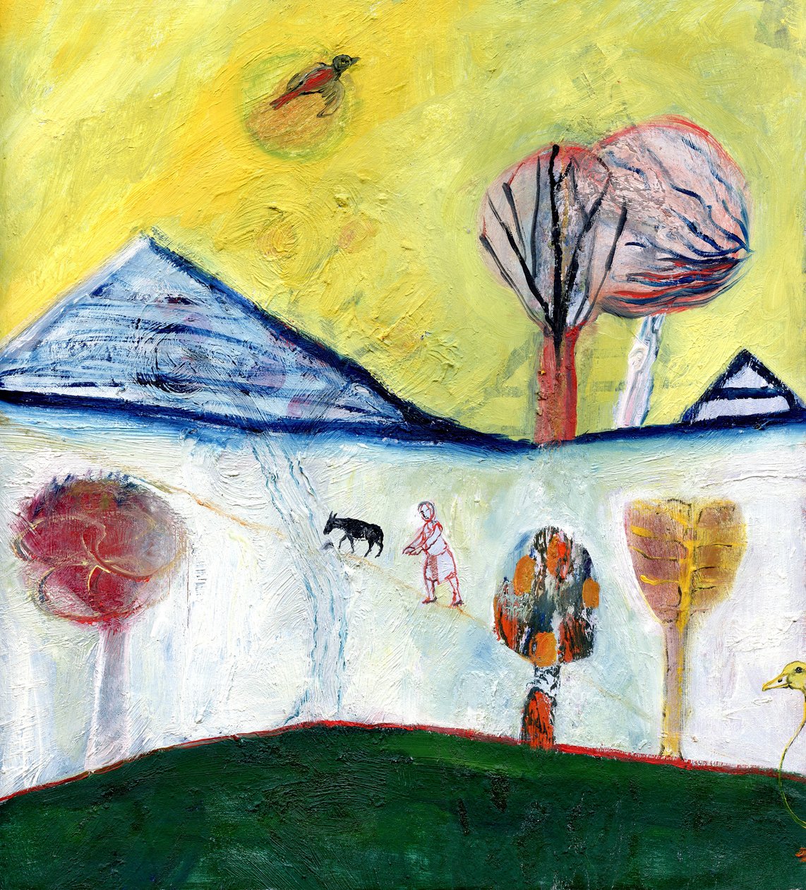 我的鸭子，2004年，（纸上油） 作者 吉吉·萨德伯里