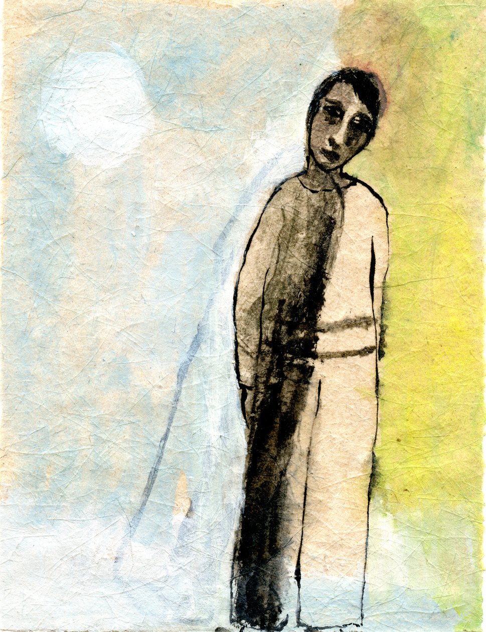 影子，2005年，（纸上油） 作者 吉吉·萨德伯里