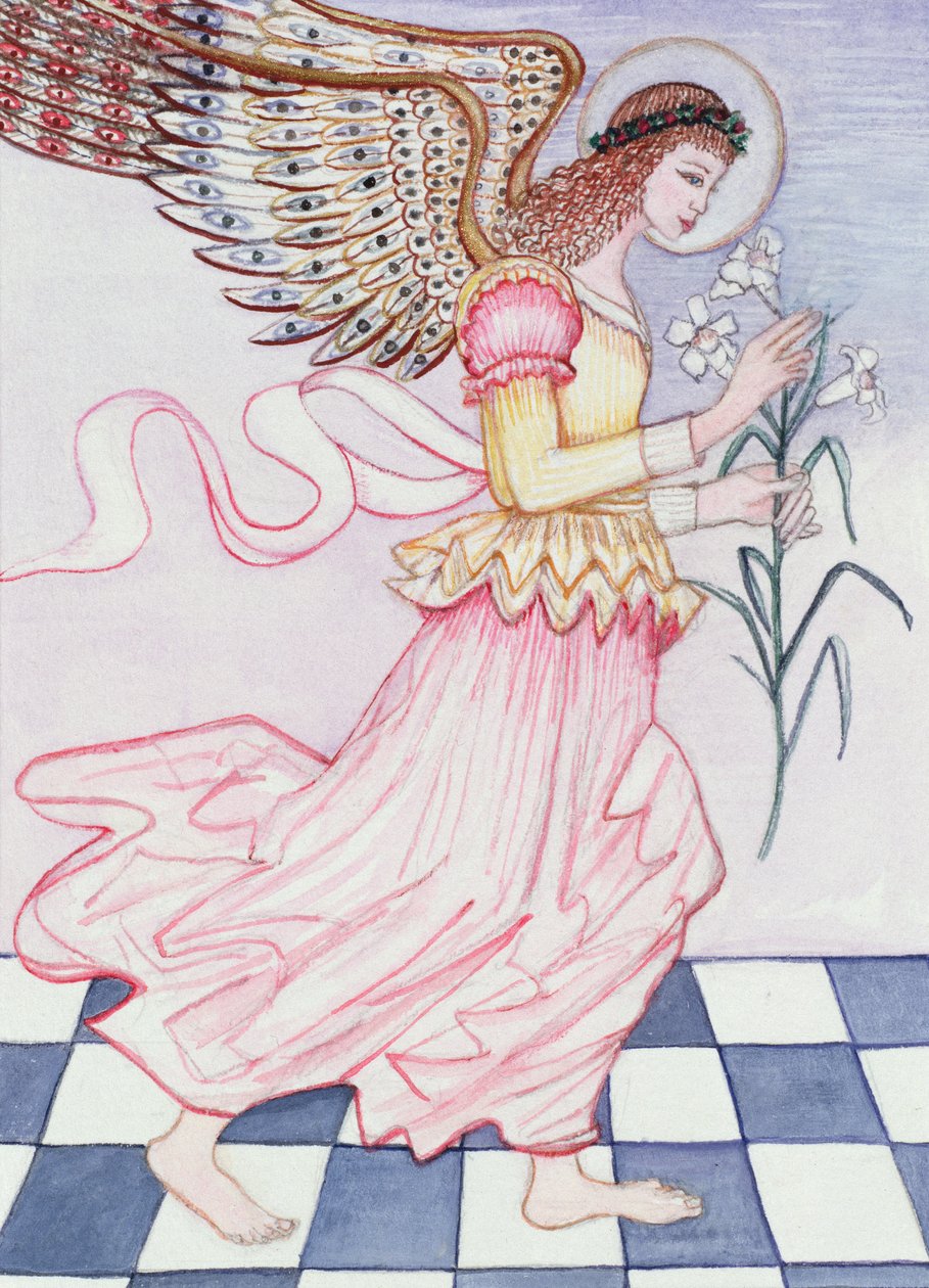 虎百合天使，1995（wc） 作者 吉莲·劳森（Gillian Lawson）