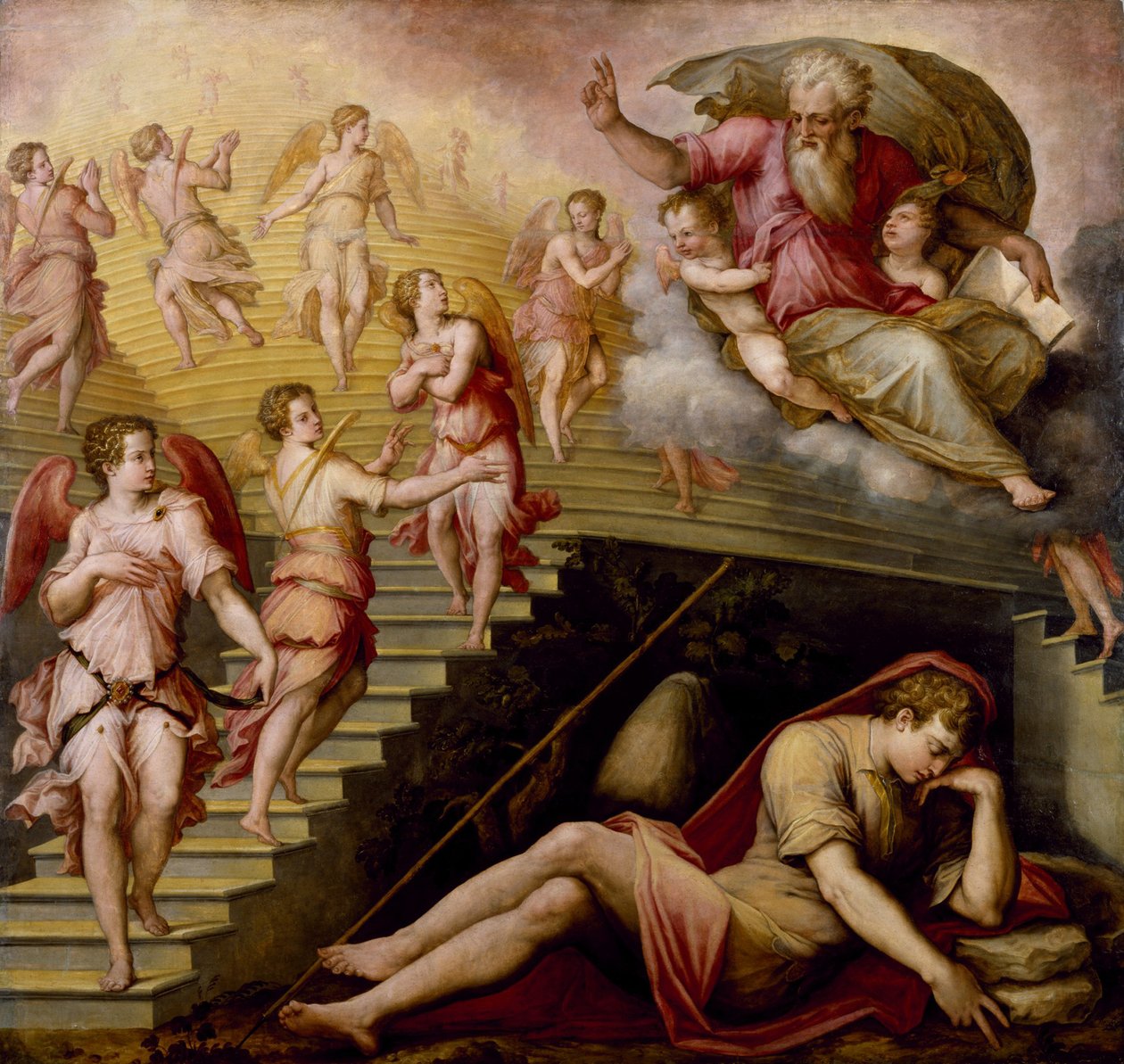 雅各布的梦，1558年 作者 乔治·瓦萨里（Giorgio Vasari）