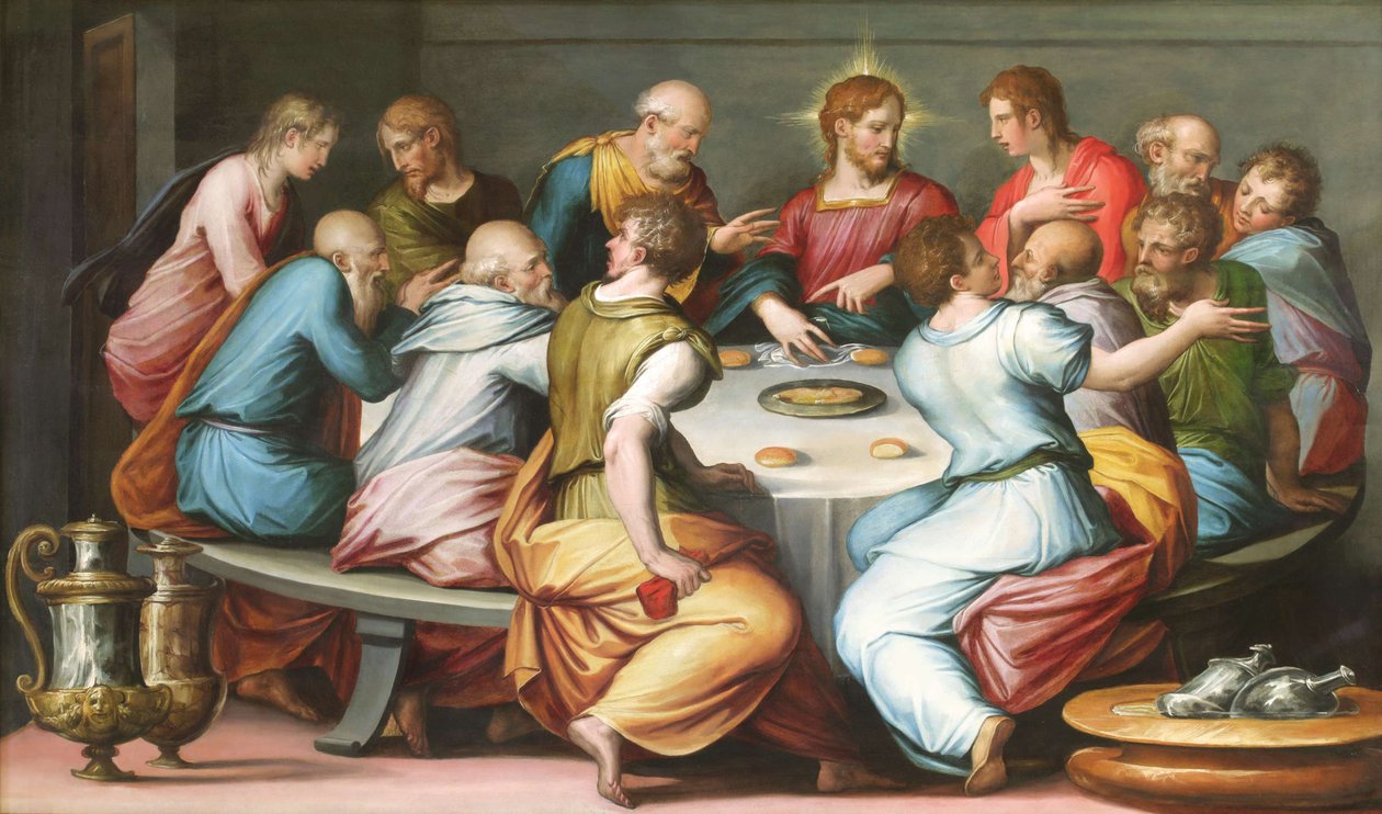 最后的晚餐，约1540年。 作者 乔治·瓦萨里（Giorgio Vasari）