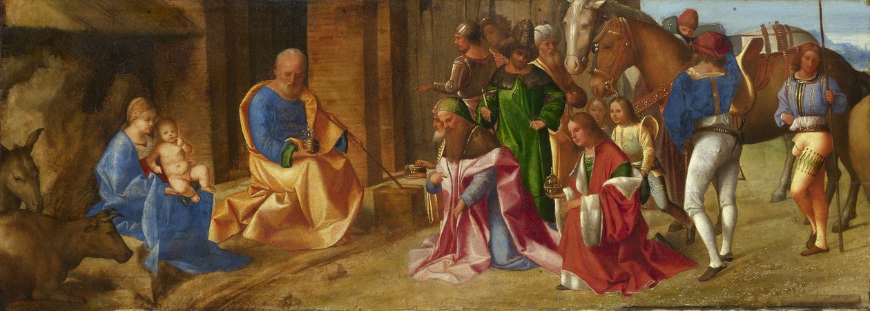 崇拜魔法师，c.1490 作者 Giorgione da Castelfranco