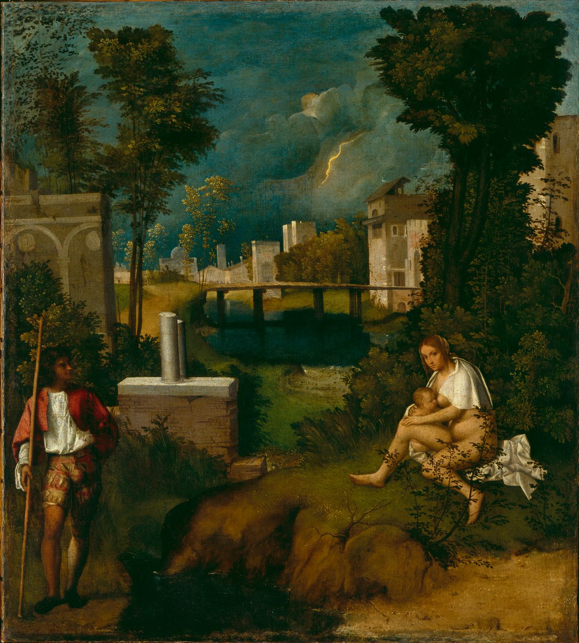 《暴风雨》，约1508年 作者 Giorgione da Castelfranco