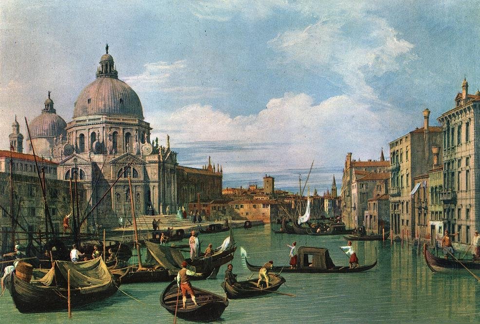 大运河和礼炮教堂 作者 乔瓦尼·安东尼奥运河（Canaletto）