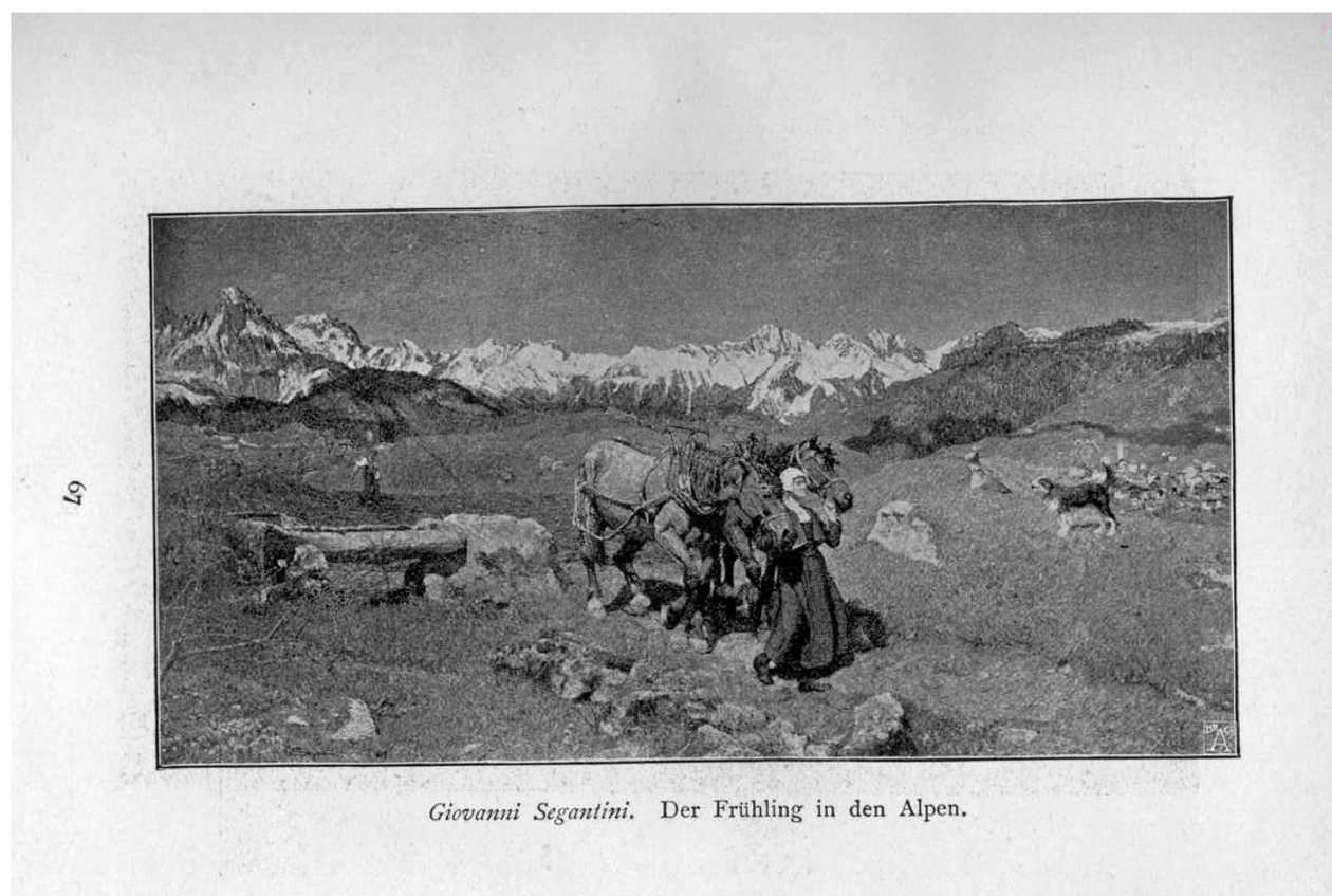 春天在阿尔卑斯山 作者 乔凡尼·塞甘蒂尼（Giovanni Segantini）