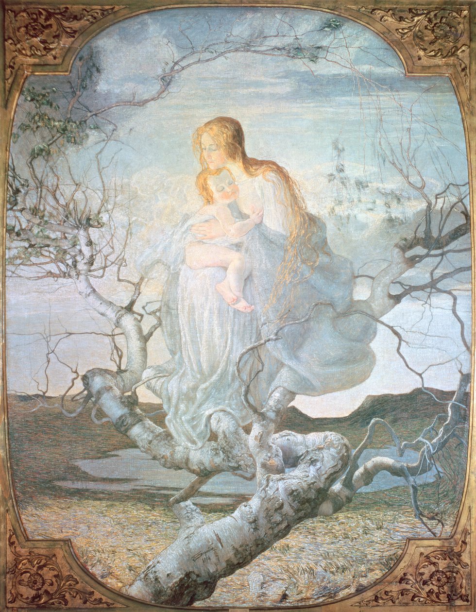 生命的天使，1894年 作者 乔凡尼·塞甘蒂尼（Giovanni Segantini）