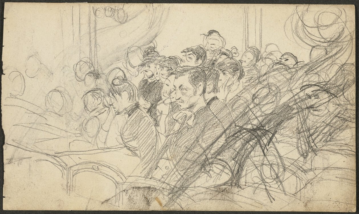 巴黎剧院的观众 I 作者 乔凡尼·博尔迪尼（Giovanni Boldini）