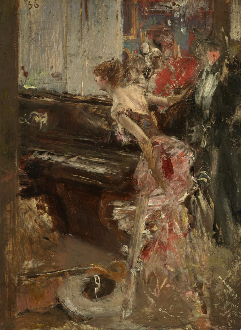 独奏会，约1884年 作者 乔凡尼·博尔迪尼（Giovanni Boldini）