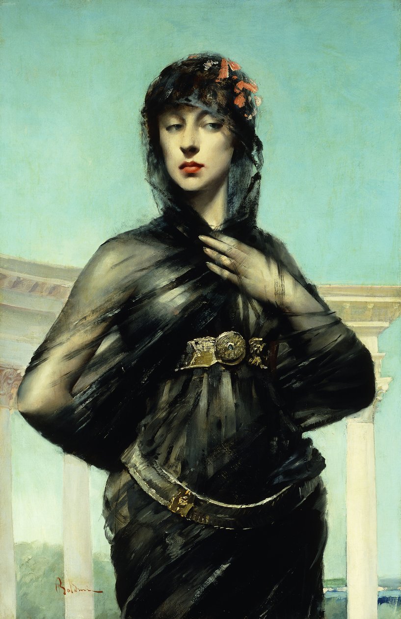 黑色面纱 作者 乔凡尼·博尔迪尼（Giovanni Boldini）