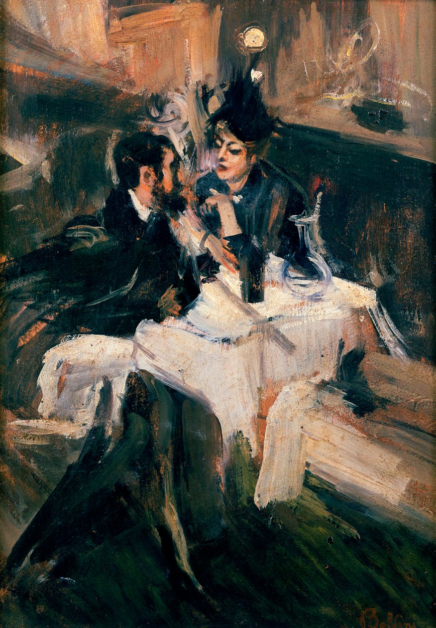 甜心人”午餐，约1895年 作者 乔凡尼·博尔迪尼（Giovanni Boldini）