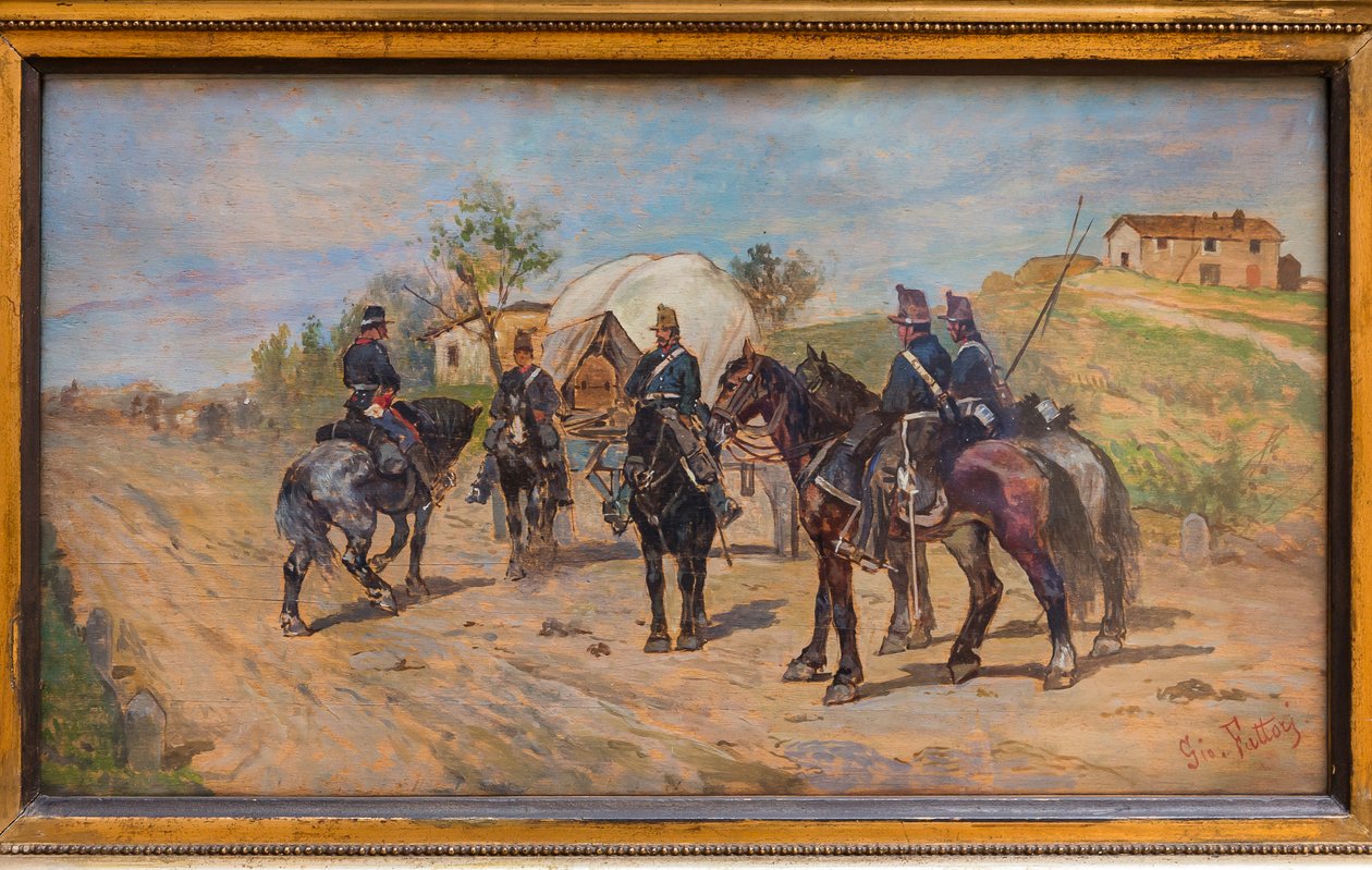 休息中的骑兵 作者 乔凡尼·法托里（Giovanni Fattori）