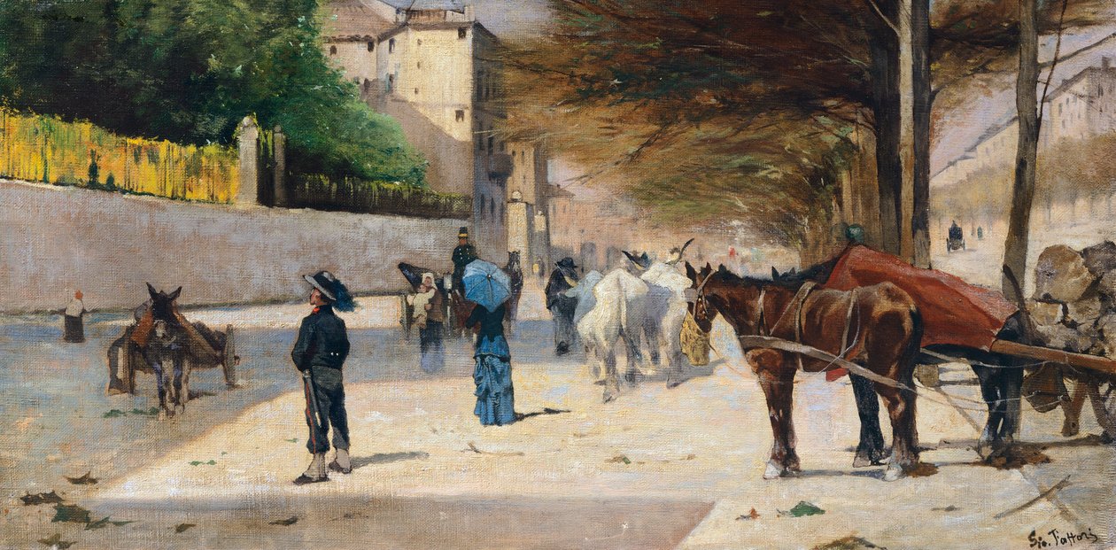 阿梅德奥王子大道 作者 乔凡尼·法托里（Giovanni Fattori）
