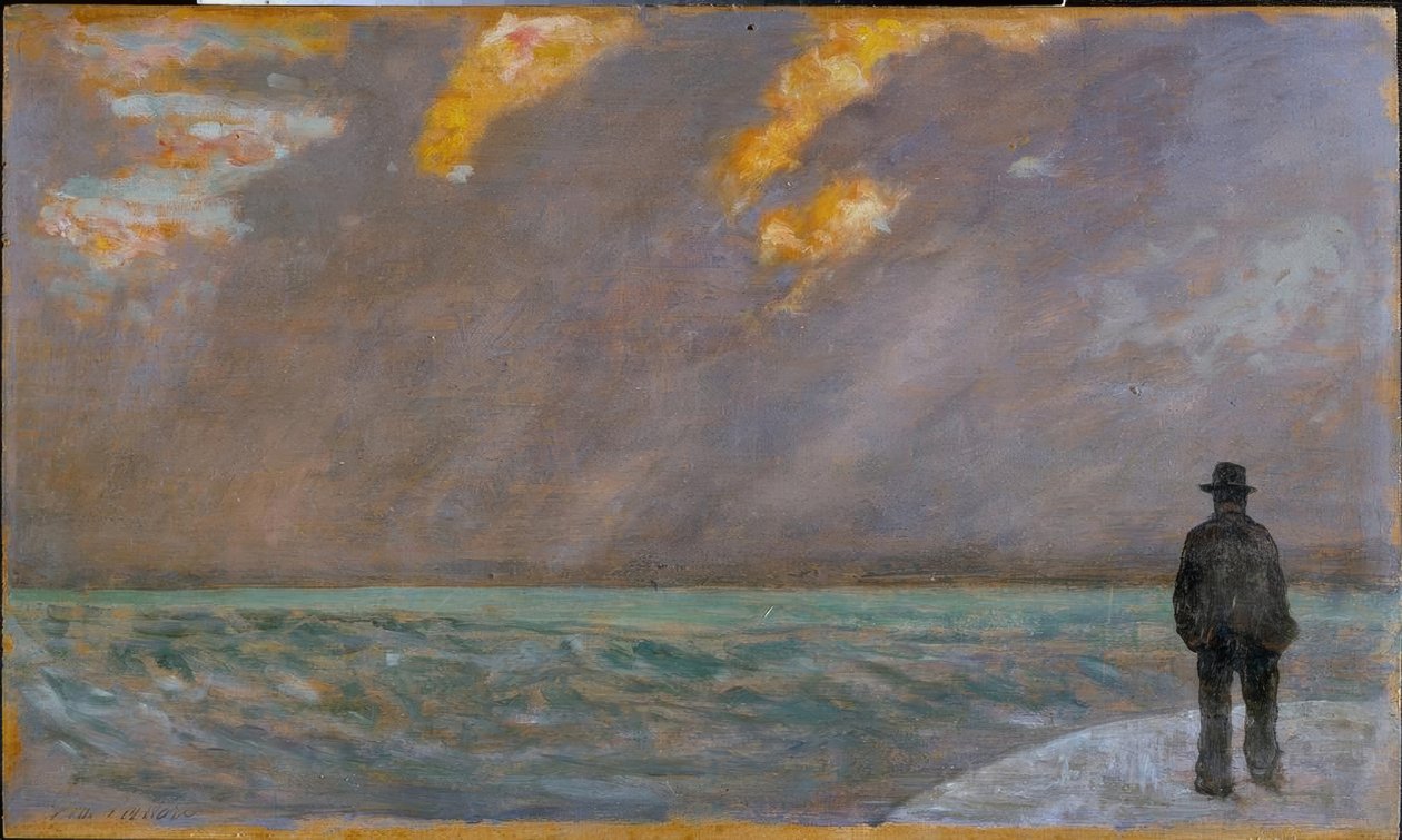 海上落日 作者 乔凡尼·法托里（Giovanni Fattori）