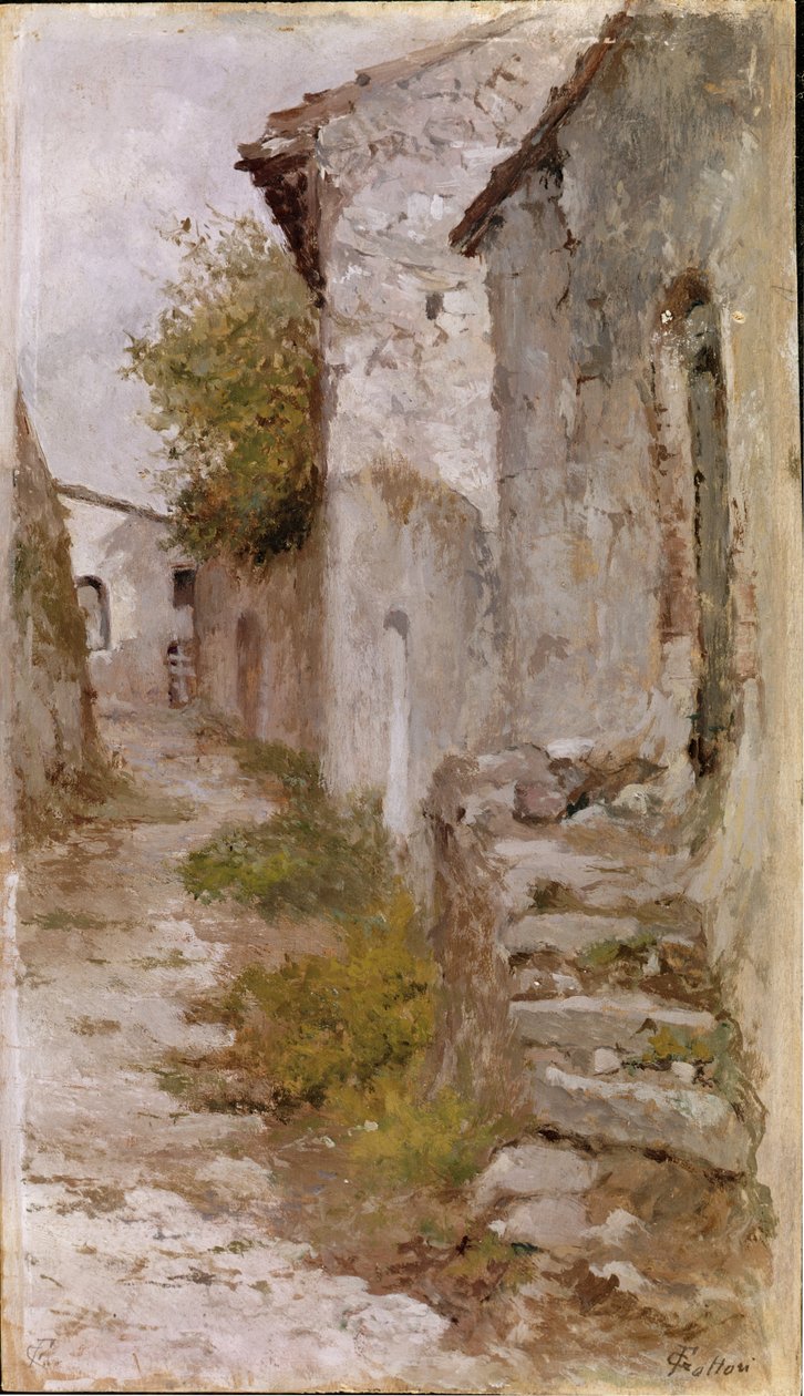乡村公路（布面油画 作者 乔凡尼·法托里（Giovanni Fattori）