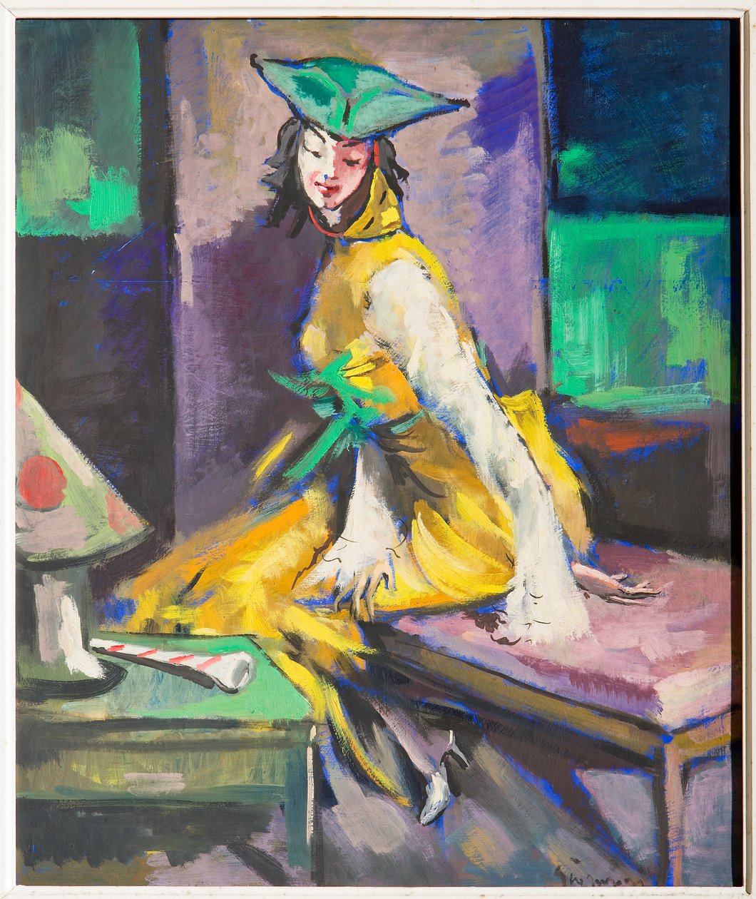蒙面女子（布面油画） 作者 乔瓦尼·格尔佐尼