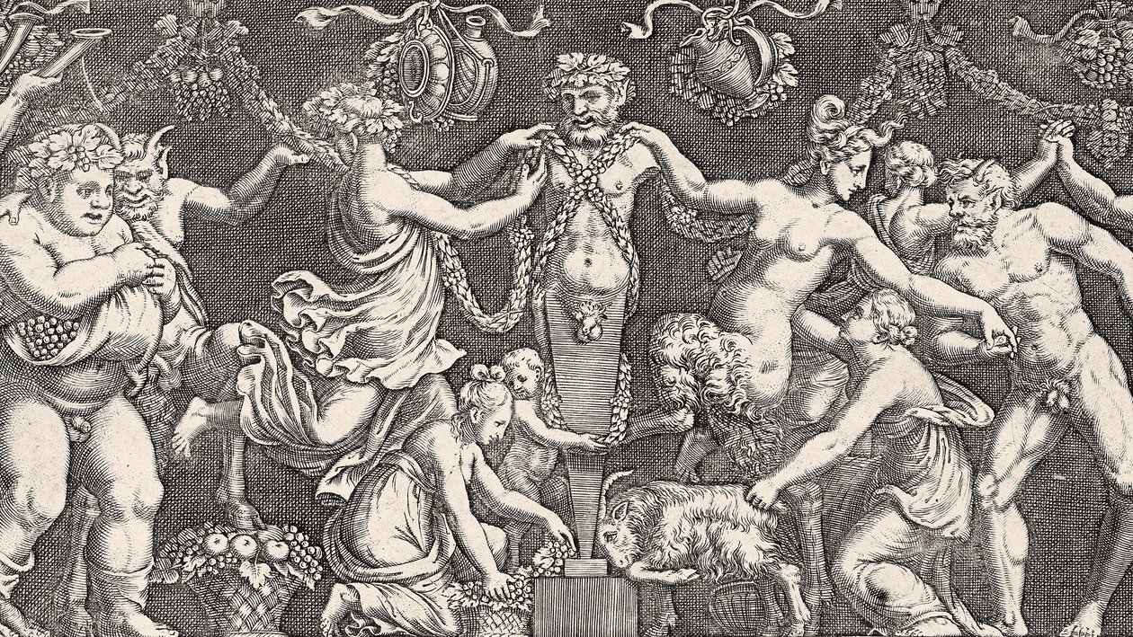 牺牲到Priapus，1540 作者 朱利奥·罗马诺