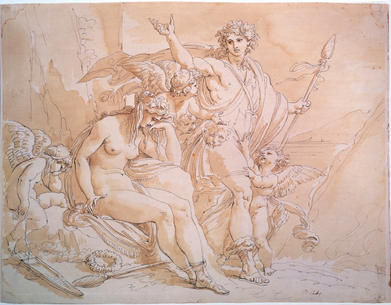 巴克斯（Bacchus）和阿里亚德涅（Ariadne），1780年代。 作者 朱塞佩·凯德斯（Giuseppe Cades）