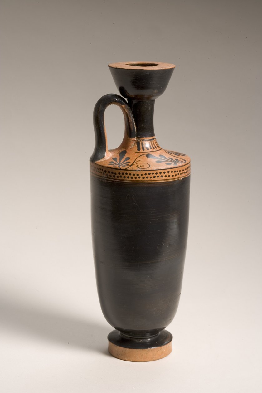 阁楼黑釉lekythos（陶瓷） 作者 希腊文