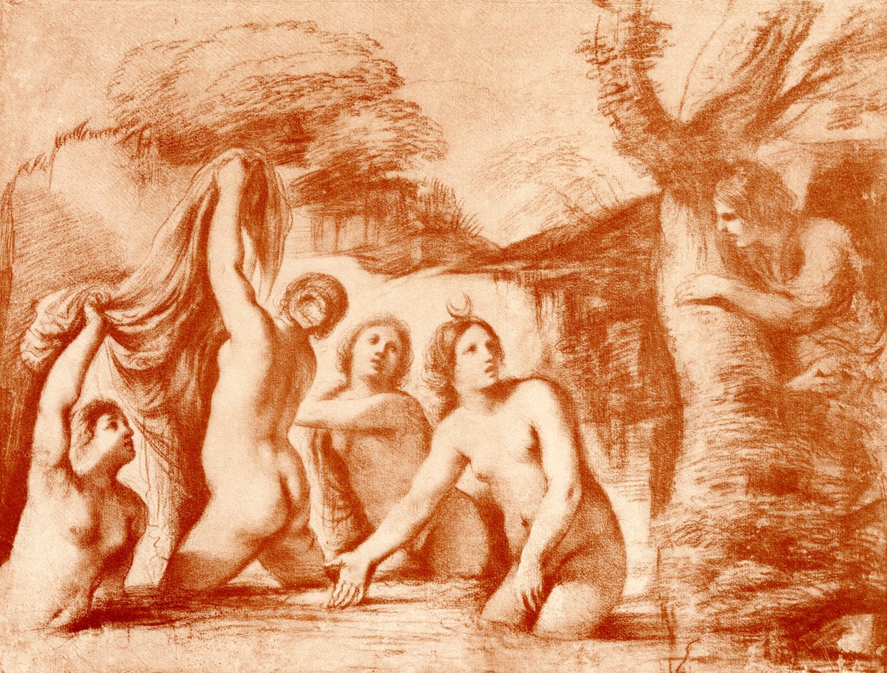 戴安娜和Actaeon 作者 格尔奇诺