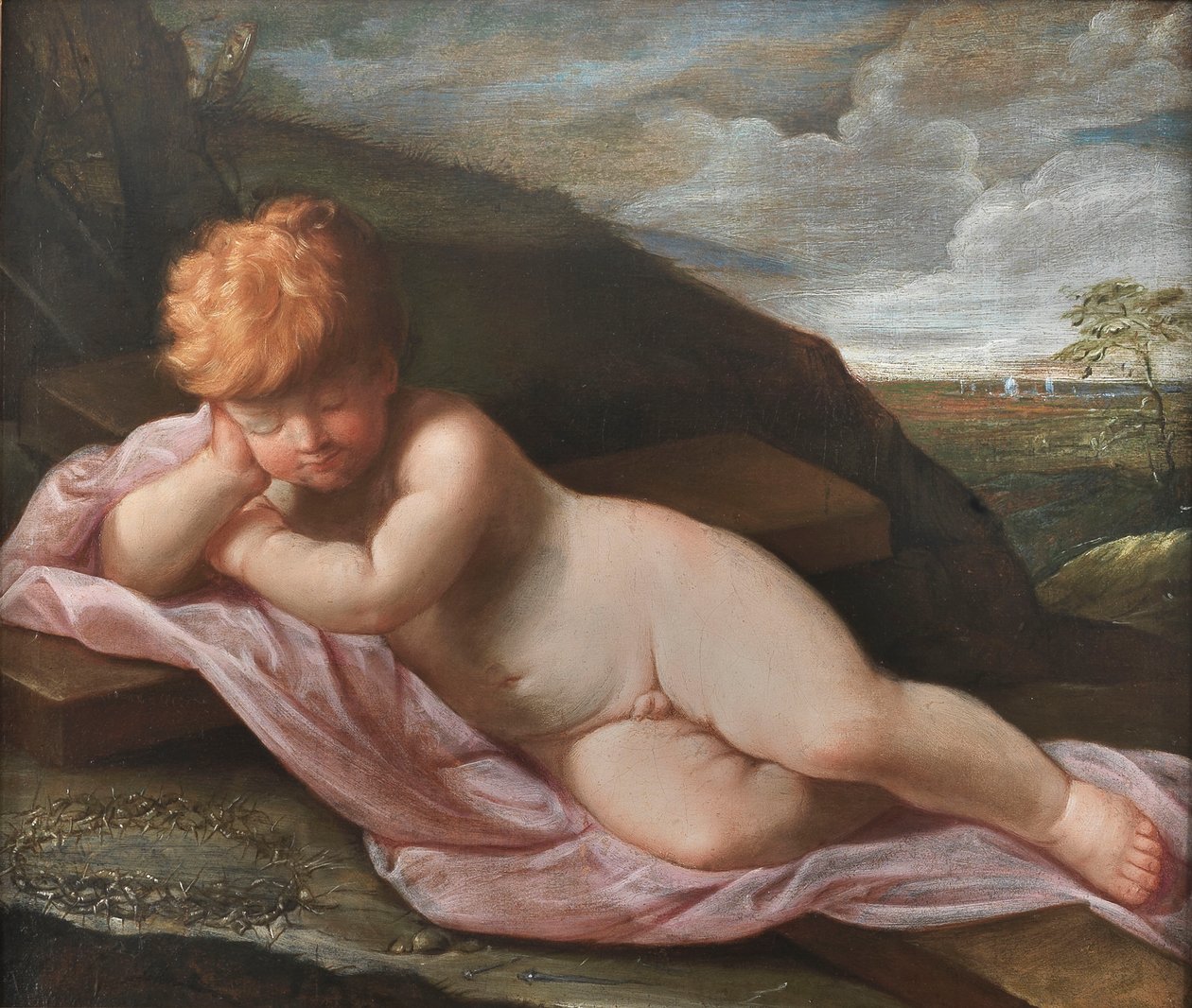 小耶稣在十字架上睡着了 作者 吉多·雷尼（Guido Reni）