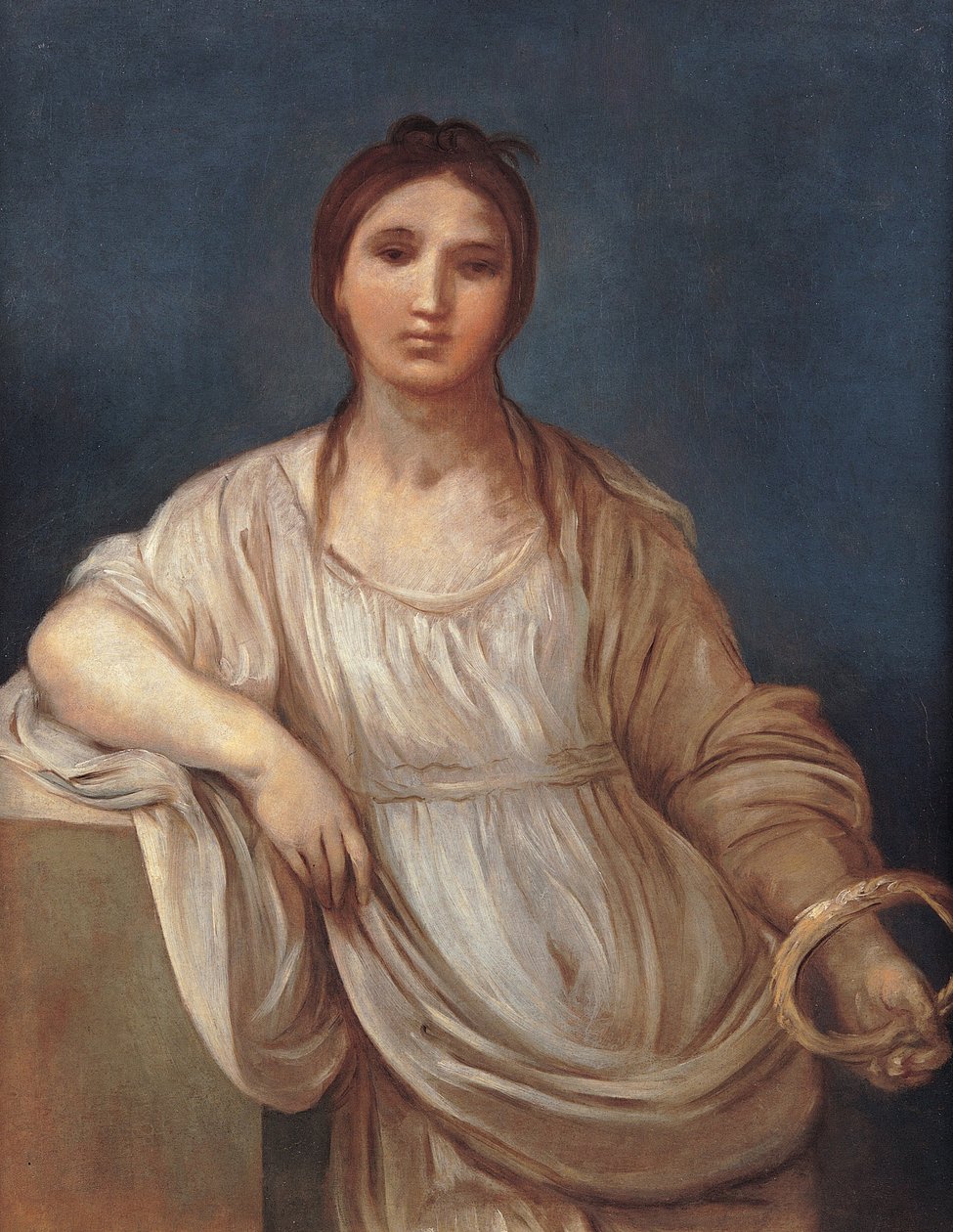 女孩画象有冠的 作者 吉多·雷尼（Guido Reni）