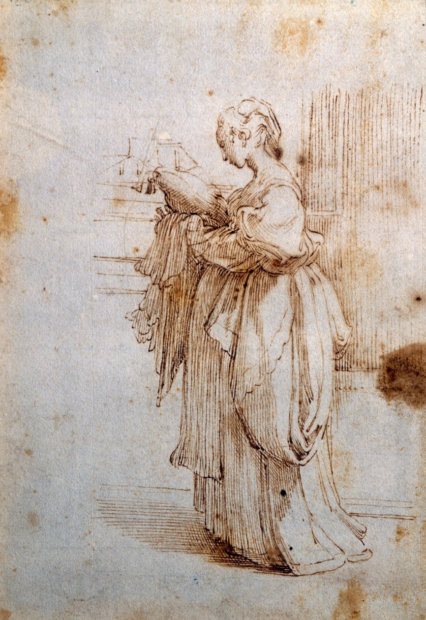 拿着坐垫的女人 作者 吉多·雷尼（Guido Reni）
