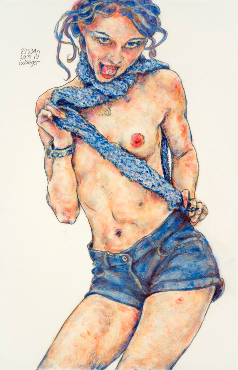 女性裸体，深渊 作者 甘特·兰格