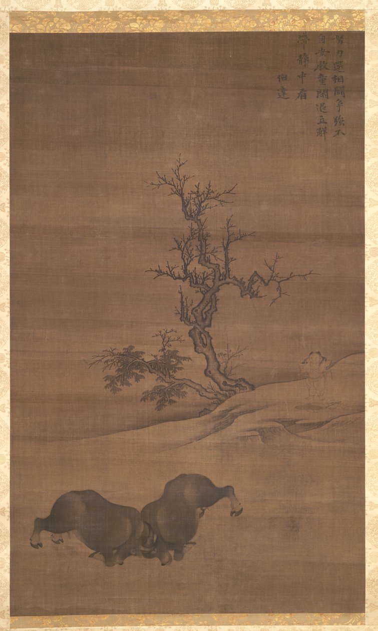 景观中的牧童和水牛，12世纪。 作者 郭敏