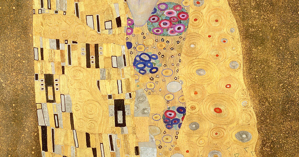 亲吻，1907-08油画布细节601 作者 古斯塔夫·克里姆特
