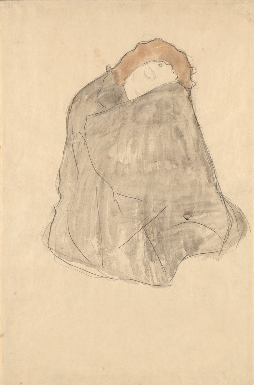 坐着的女人，1908-1909年 作者 古斯塔夫·克里姆特