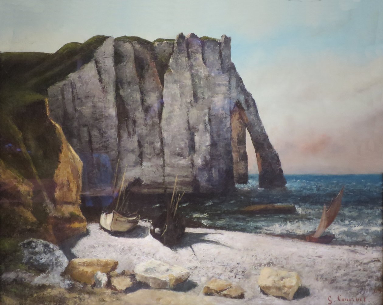 悬崖在Étretat 作者 古斯塔夫·库尔贝