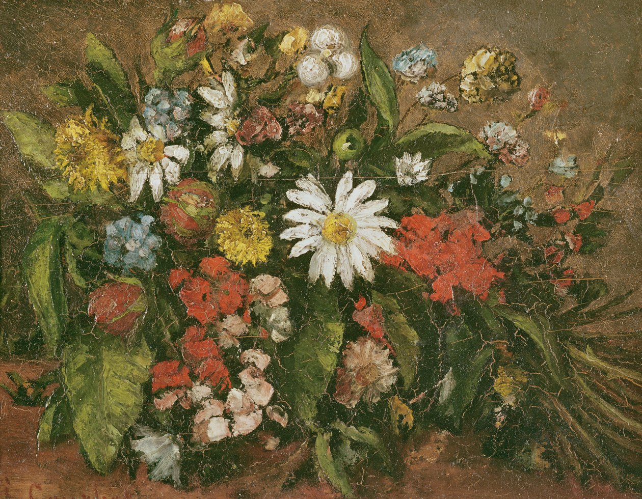 鲜花，1871年（油木） 作者 古斯塔夫·库尔贝