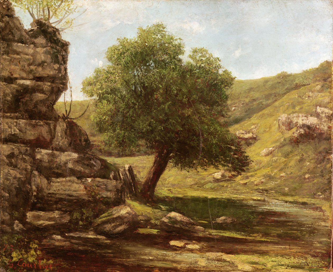 景观，1873年 作者 古斯塔夫·库尔贝