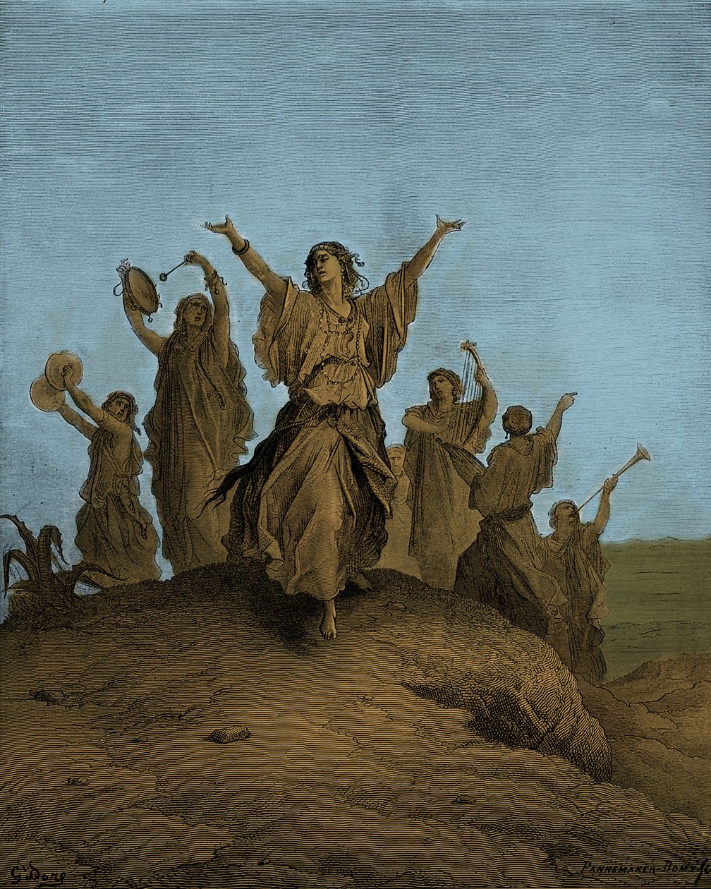 耶弗他的女儿Iphis跳舞 - 圣经 作者 古斯塔夫·多尔（Gustave Dore）