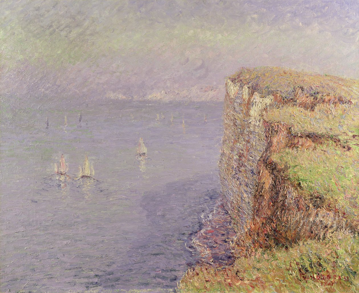 悬崖在诺曼底，1901年 作者 古斯塔夫·洛索（Gustave Loiseau）