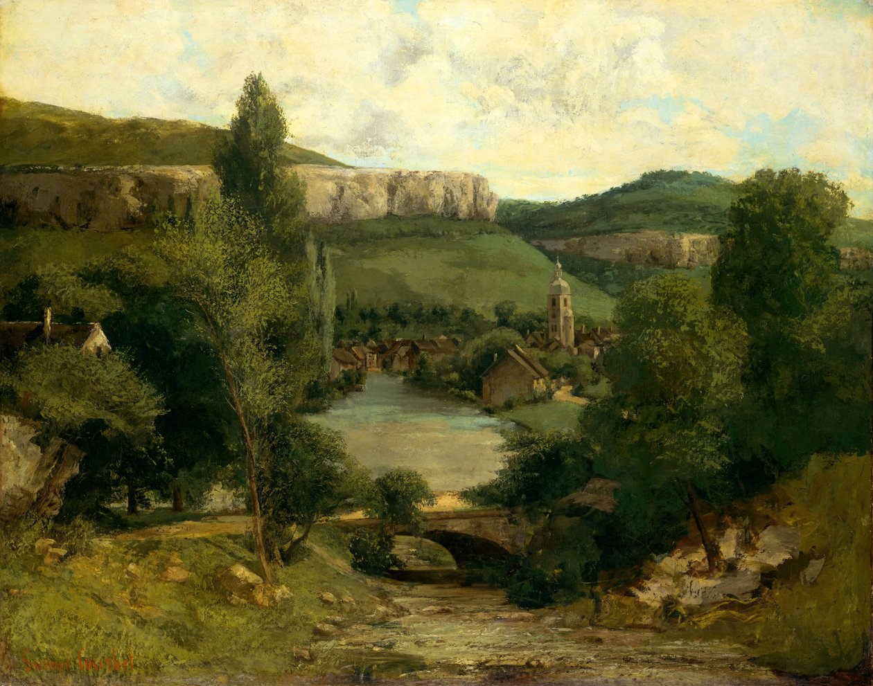 Ornans的看法，c.1850 作者 古斯塔夫·库尔贝