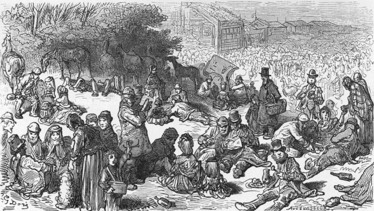 唐斯的素描》，1872年。   作者 古斯塔夫·多尔（Gustave Dore）