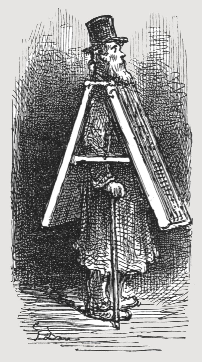 广告板--人》，1872年。 作者 古斯塔夫·多尔（Gustave Dore）