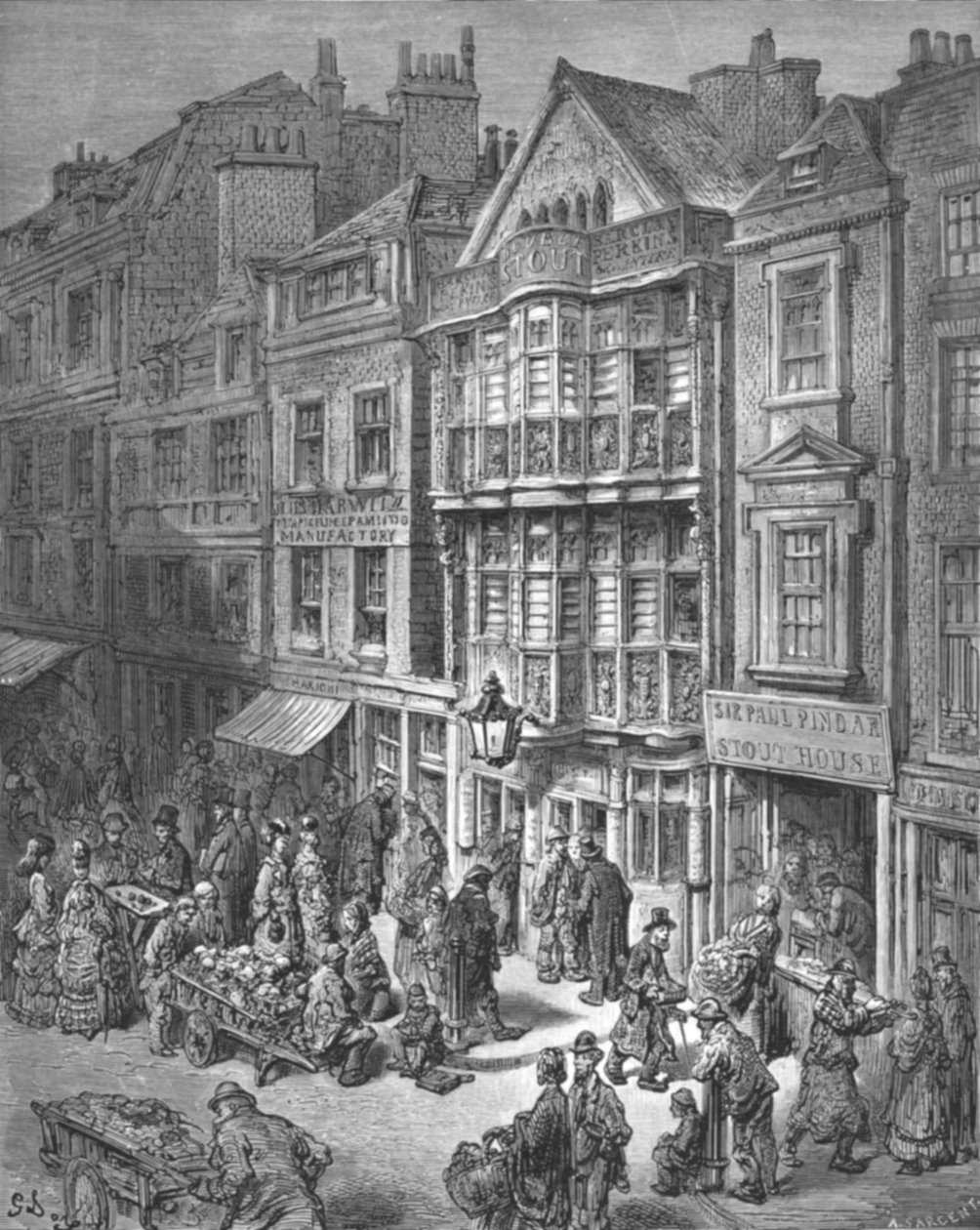 比什盖特街》，1872年。   作者 古斯塔夫·多尔（Gustave Dore）