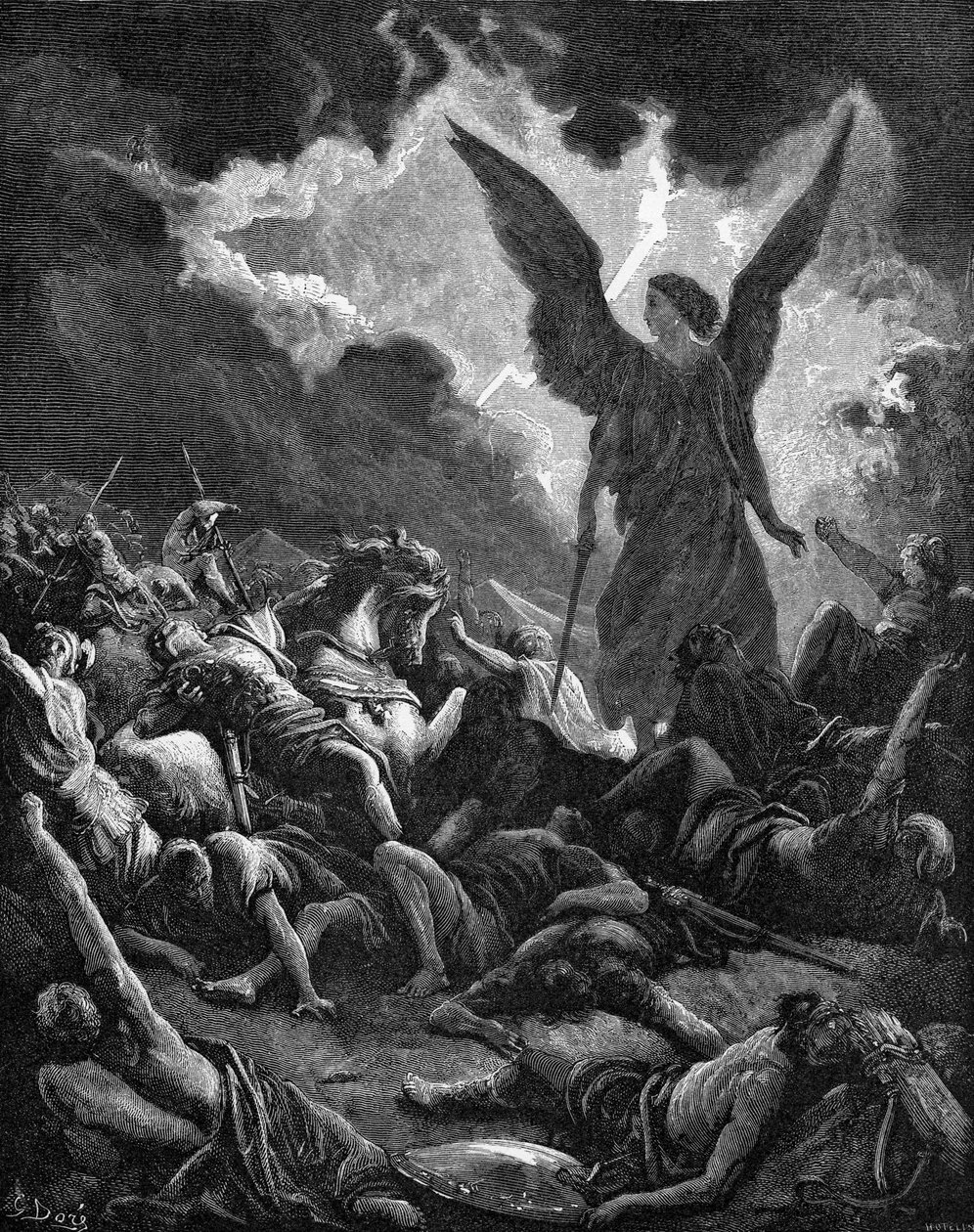 西拿基立主人的毁灭 作者 古斯塔夫·多尔（Gustave Dore）