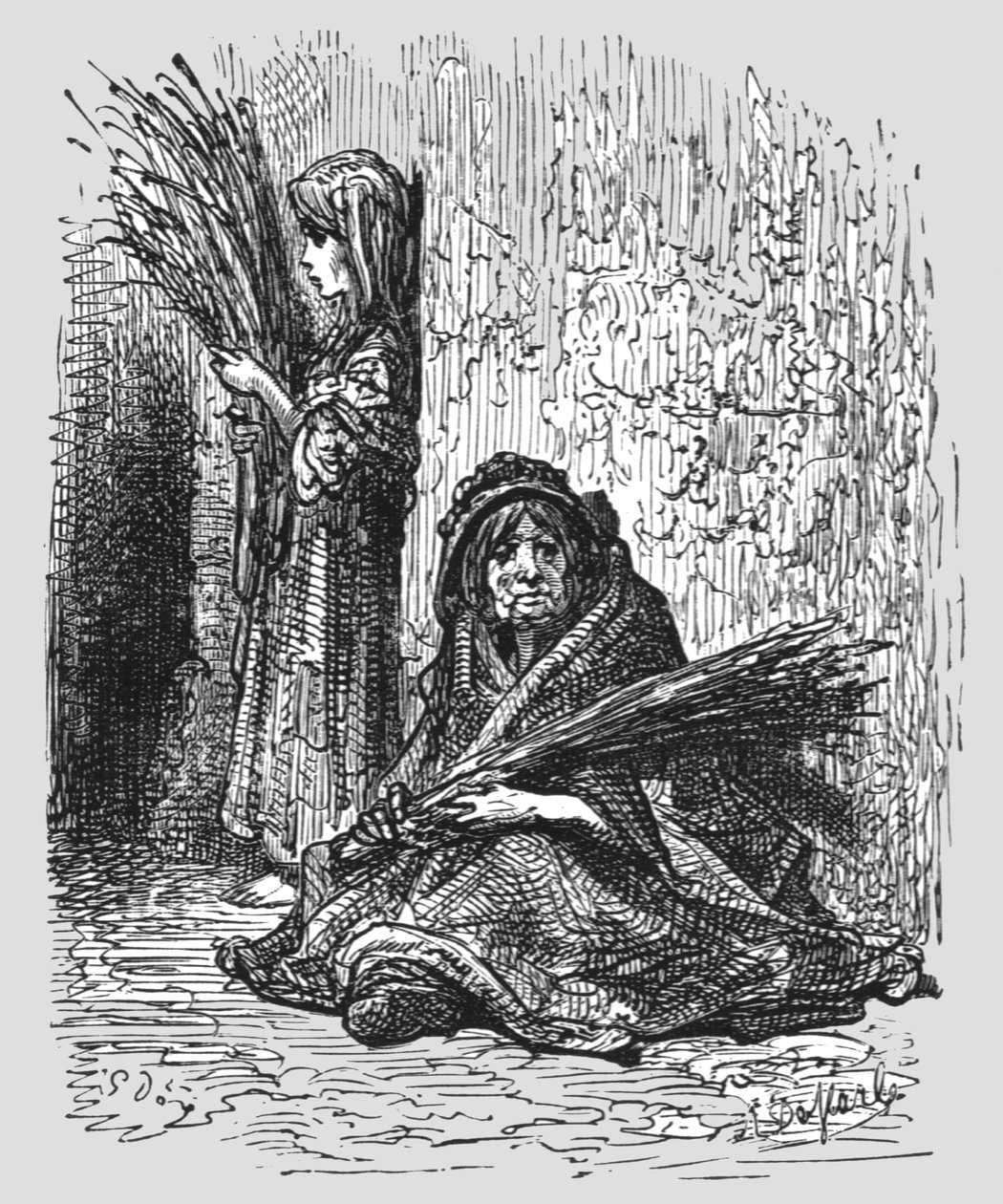 薰衣草女孩》，1872年。   作者 古斯塔夫·多尔（Gustave Dore）