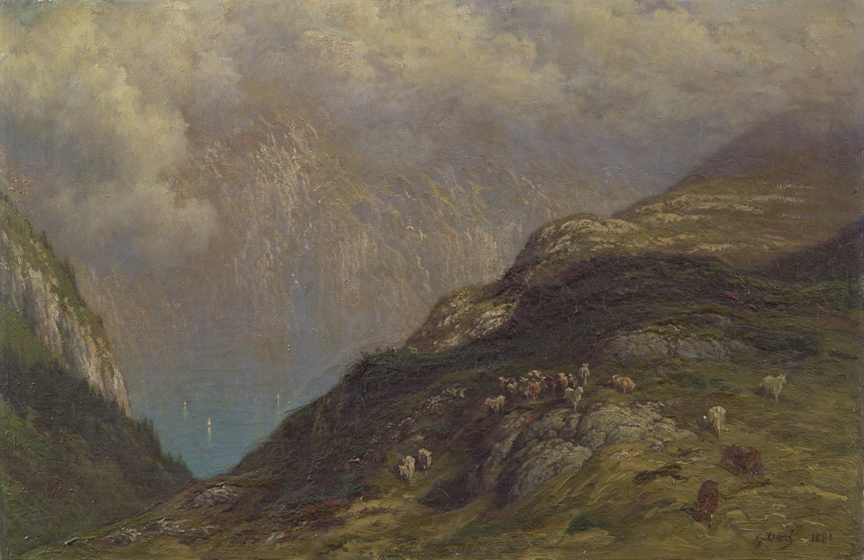 山地景观 作者 古斯塔夫·多尔（Gustave Dore）