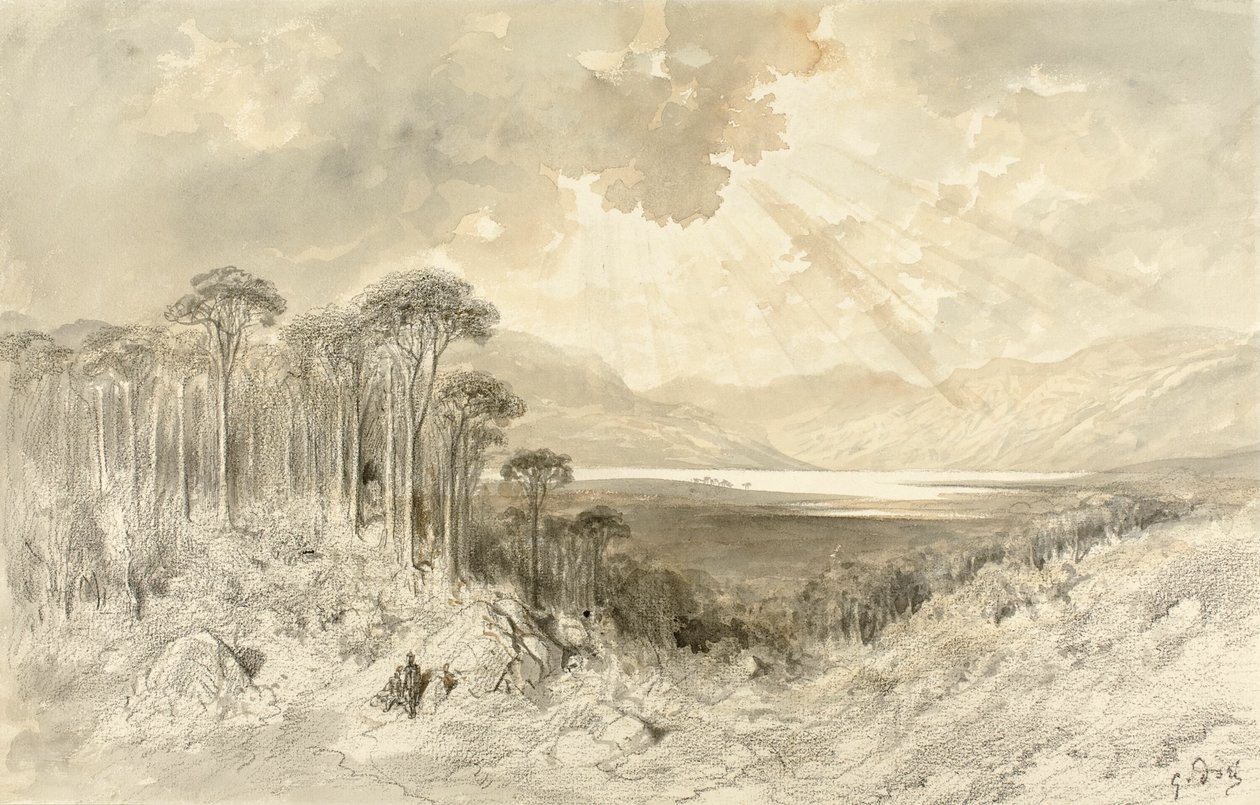 苏格兰景观 作者 古斯塔夫·多尔（Gustave Dore）